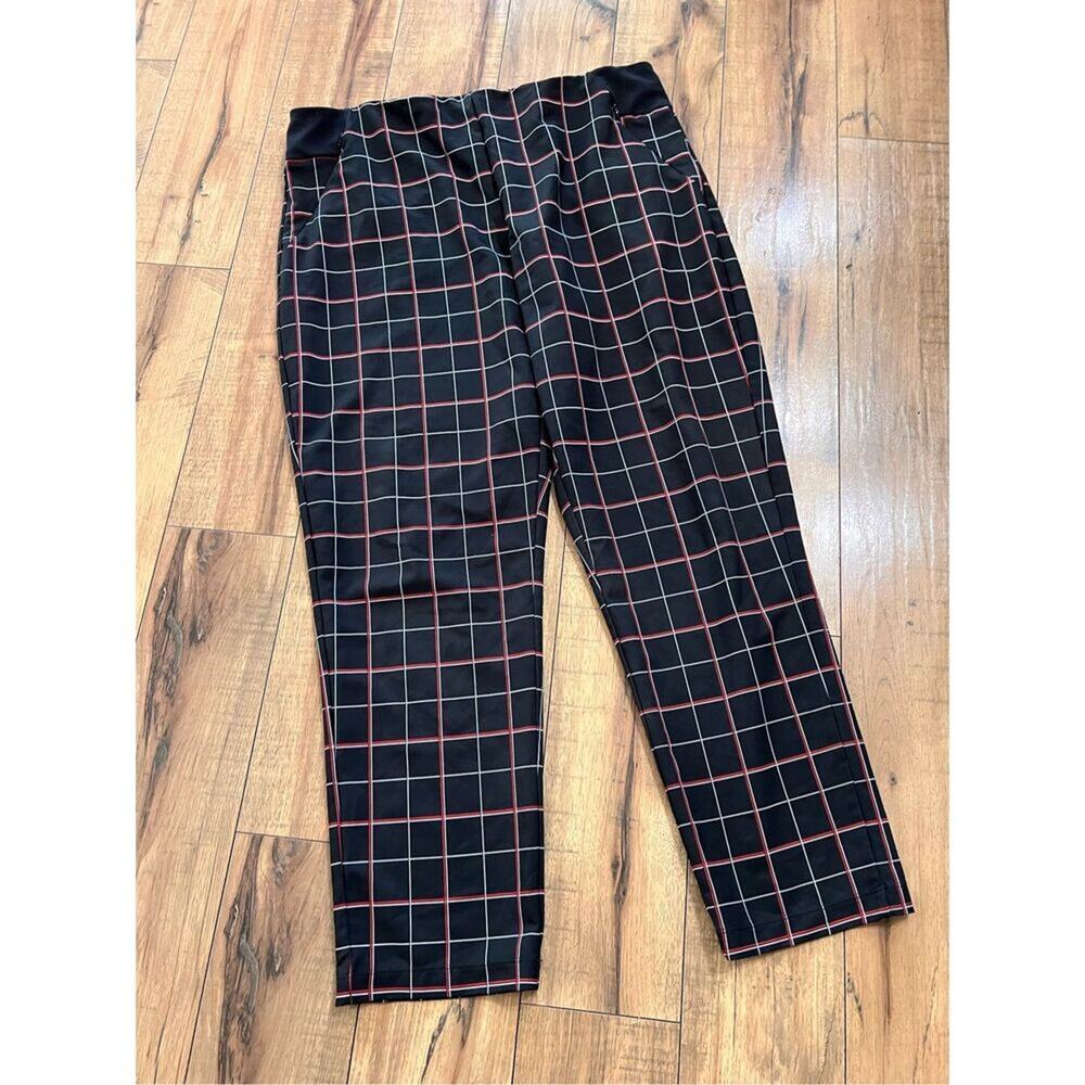 Tail activewear size 18 black plaid golf pants